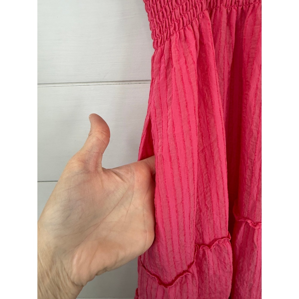 Hill House THE ELLIE NAP Dress Women SMALL WATERMELON SMOCKED MIDI - Picture 7 of 11